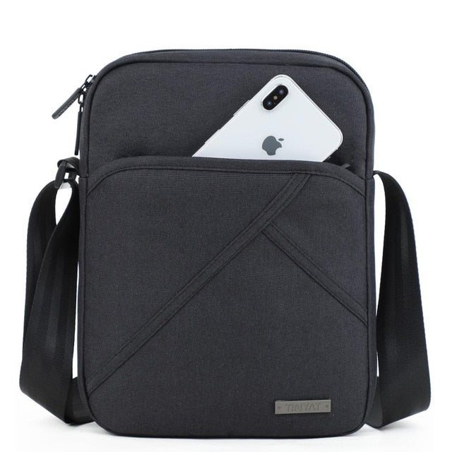 Black Canvas Messenger  shoulder  bag